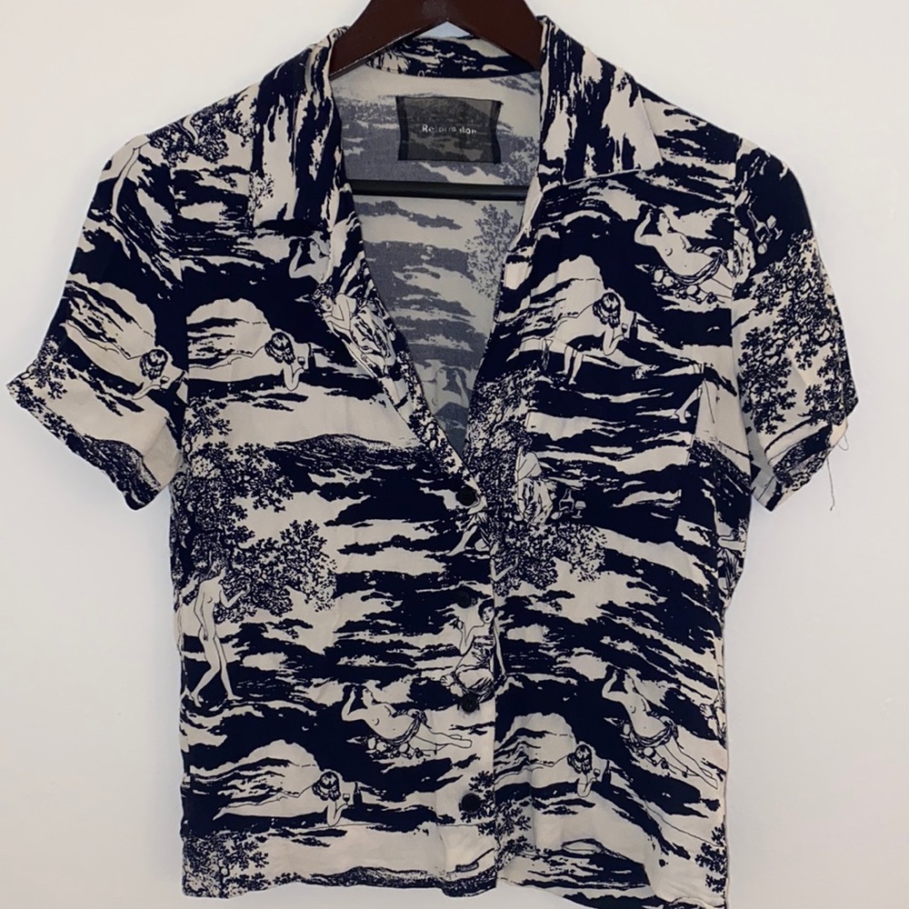 Reformation Button Up Top